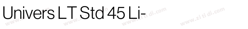Univers LT Std 45 Li字体转换